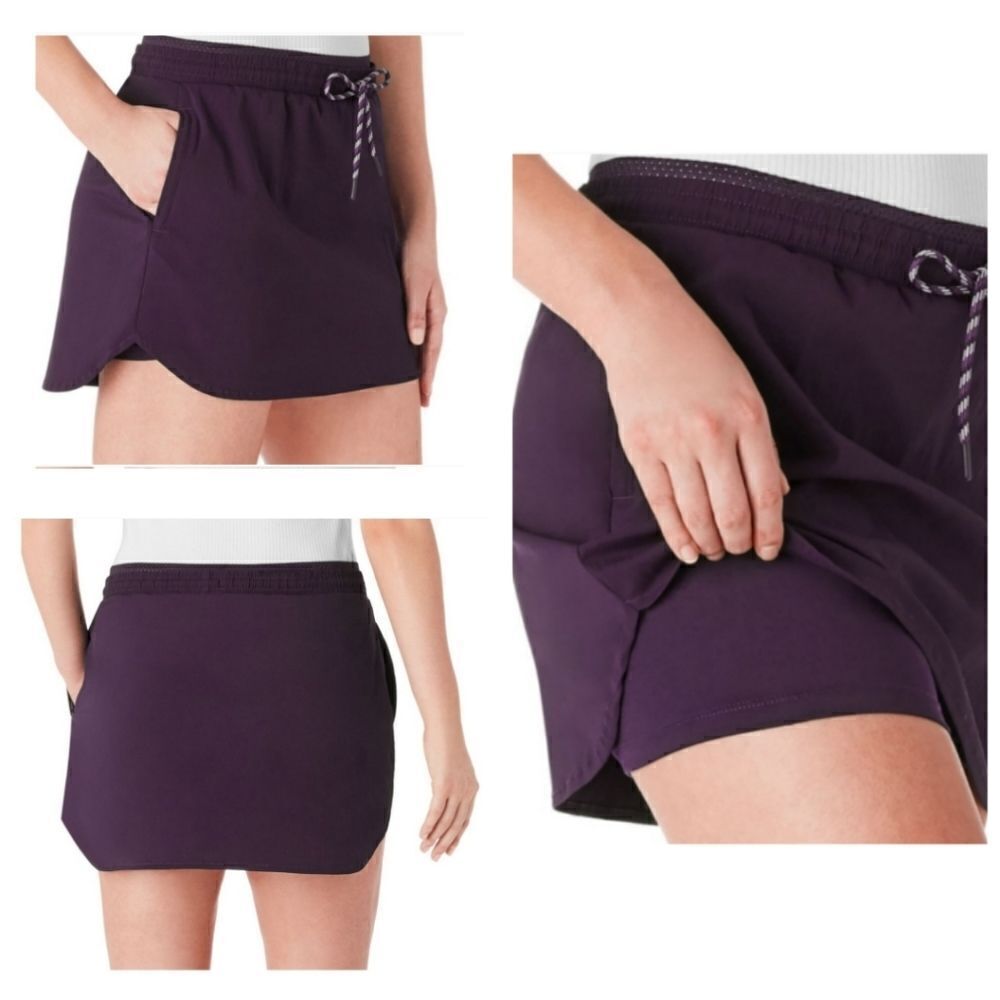 Woven Trek Purple Athletic Skort